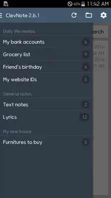 ClevNote android App screenshot 1